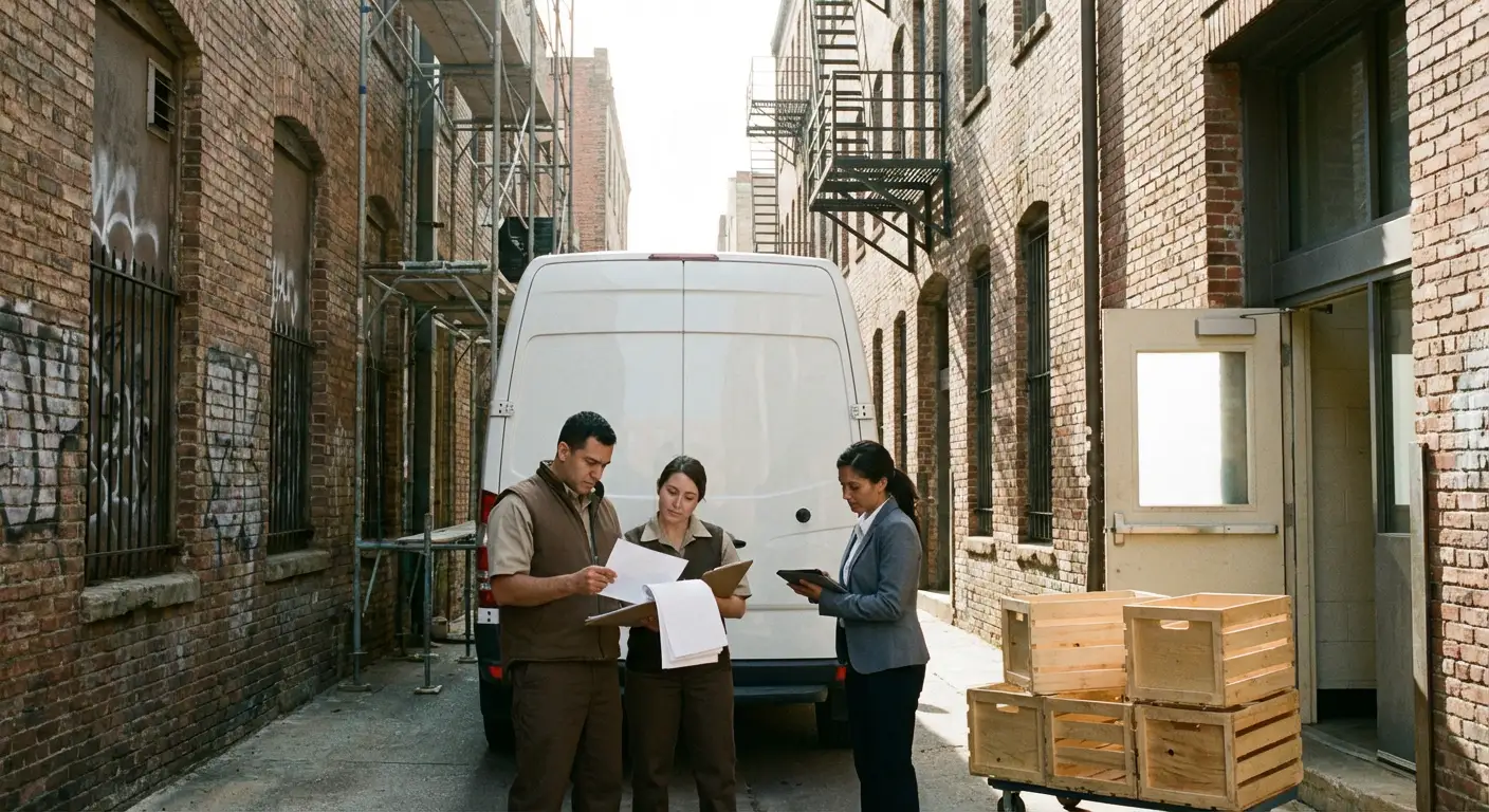 Austin alley delivery access and clearance check