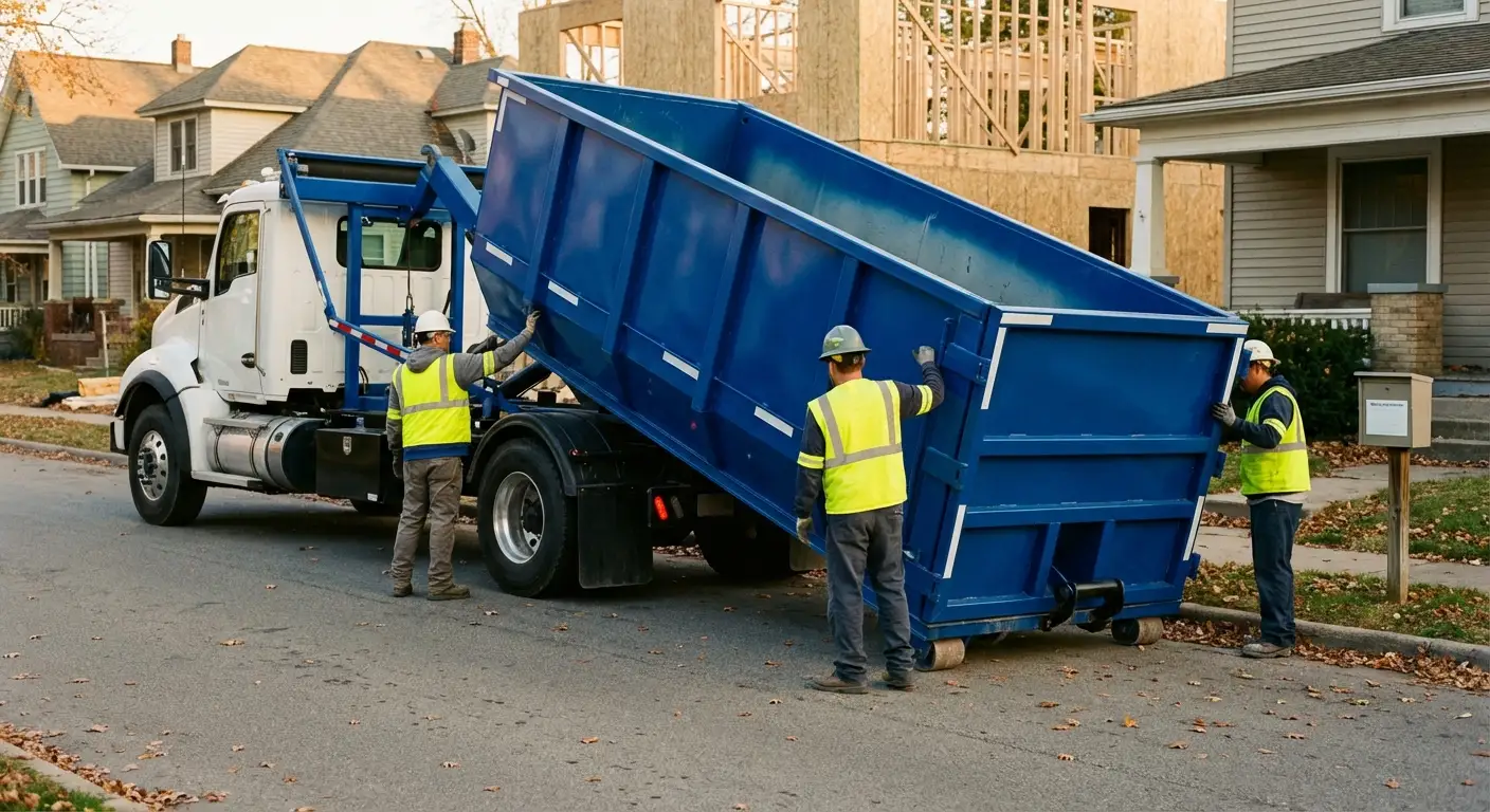Construction dumpster delivery and waste management in Austin